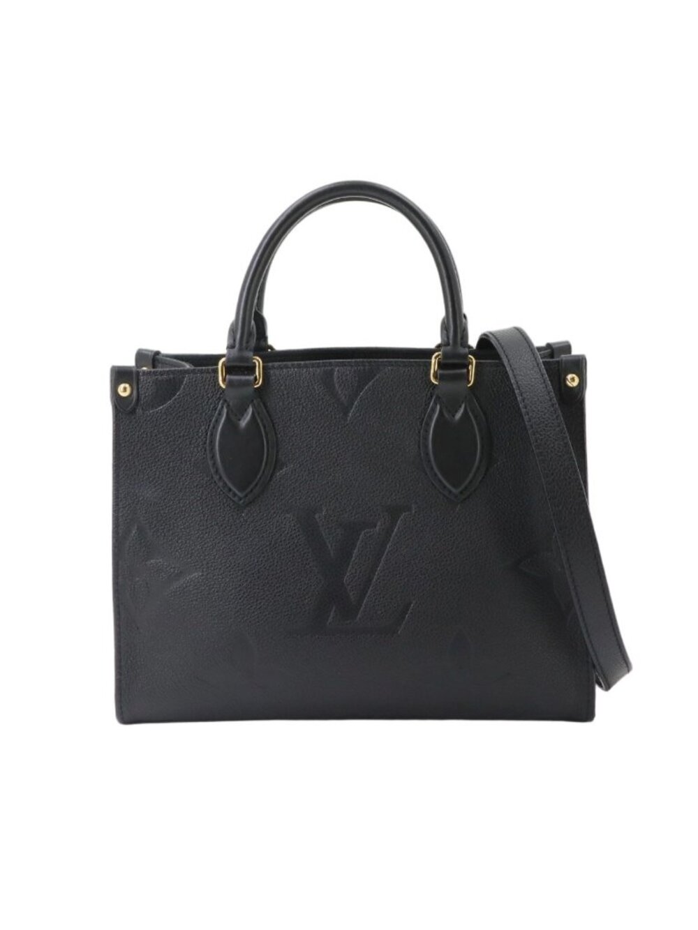 Louis Vuitton Monogram Empreinte On The Go PM 2-Way Tote Shoulder Bag Noir